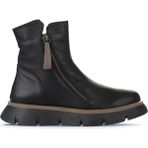 Bueno Shoes Siyah Gri Deri Kadın Düz Bot 01WZ1501 01WZ1501