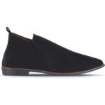 Bueno Shoes Siyah Nubuk Kadın Düz Bot 01WD3700 01WD3700