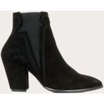 Bueno Shoes Süet Siyah Kadın Topuklu Bot - Siyah Süet