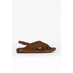 Bueno Shoes Taba Alf Süet Kadın Düz Sandalet 01we3102