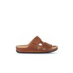 Bueno Shoes Taba Baskılı Deri Erkek Düz Terlik 25mt2411