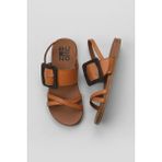 Bueno Shoes Taba Deri Kadın Düz Sandalet 01WU4224 01WU4224