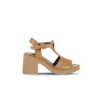 Bueno Shoes Taba Deri Kadın Topuklu Sandalet 01wa1702