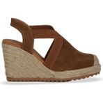 Bueno Shoes Taba Süet Kadın Dolgu Topuklu Sandalet 14WS72600 14WS72600