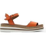 Bueno Shoes Turuncu Deri Kadın Düz Sandalet 01WQ1612 01WQ1612