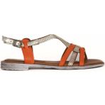 Bueno Shoes Turuncu Deri Kadın Düz Sandalet 01WY3401 01WY3401