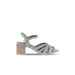 Bueno Shoes Yeşil Açık Deri Kadın Topuklu Sandalet 01wa2800