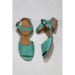 Bueno Shoes Yeşil Deri Kadın Topuklu Sandalet