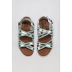 Bueno Shoes Yeşil Parlak Deri Kadın Düz Sandalet
