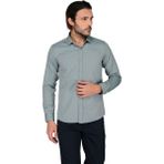 Buenza 3B8M0254D207 Yeşil Düz Muz Uzun Kol Slim Fit Erkek Gömlek