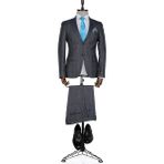 Buenza Ekose Armando Slim Fit Lacivert Erkek Takım Elbise - 56 - 6 Drop