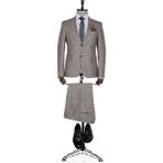 Buenza Ekose Bottega Slim Fit Kahverengi Erkek Takım Elbise - 50 - 6 Drop