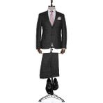 Buenza Ekose Julien Slim Fit Siyah Erkek Takım Elbise - 48 - 6 Drop