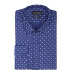 Buenza SRY 01 Lacivert Empirme Samre Slim Fit Uzun Kol Erkek Gömlek