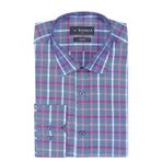 Buenza SRY 047 Kırmızı Soft Ekose Slim Fit Uzun Kol Erkek Gömlek