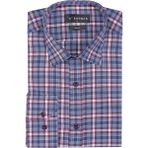 Buenza SRY 058 Kırmızı Soft Ekose Slim Fit Uzun Kol Erkek Gömlek