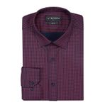 Buenza SRY 408 Bordo Empirme Licra Uzunkol Slim Fit Erkek Gömlek
