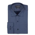 Buenza SRY 408 Lacivert Empirme Licra Uzunkol Slim Fit Erkek Gömlek