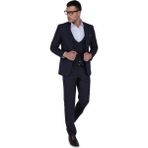 Buenza Tesla Yelekli Slim Fit Takım Elbise-Bordo - 46