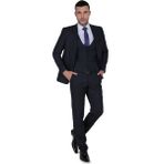 Buenza Tesla Yelekli Slim Fit Takım Elbise-Kahverengi - 56