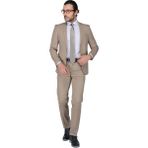 Buenza Tirano Slim Fit Mono Tk Yrt Takım Elbise - Kahverengi - 46