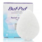 Buf-Puf Dermatolog tarafından geliştirilen düzenli yüz süngeri, kırılmaya ve siyah noktalara neden olan derin kirleri ve makyajı giderir, yeniden kullanılabilir, peeling yapan, beyaz, 1 adet