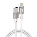 Buff BL71 USB to Lightning 2.4A 1.2M Örgülü Data ve Şarj Kablosu (Beyaz)