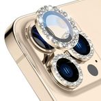 Buff iPhone 14 Pro / 14 Pro Max Uyumlu Diamond Series Taşlı Altın Kamera Lens Koruyucu
