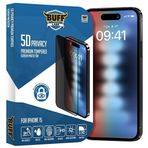 Buff iPhone 15 5D Privacy Şeffaf Ekran Koruyucu