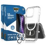 Buff iPhone 15 Avantaj Paket - 2x5D Ekran Koruyucu + Magsafe Uyumlu Kılıf + Lens Koruyucu (Siyah (5D Privacy), iPhone 15 Pro Max)