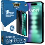 Buff iPhone 15 Plus 5d Privacy Ekran Koruyucu - Hayalet