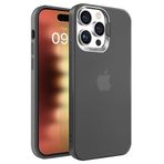 Buff iPhone 15 Pro ile Uyumlu New Corner Kamera Kapaklı Standlı Kılıf (Siyah)