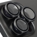 Buff iPhone 15 Pro Max / 15 Pro Titanyum Kamera Lens Koruyucu Black - Siyah