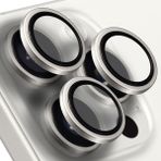 Buff iPhone 15 Pro Max / 15 Pro Titanyum Kamera Lens Koruyucu Silver - Gümüş