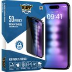 Buff iPhone 15 Pro Max 5d Privacy Ekran Koruyucu - Hayalet