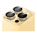 Buff iPhone 15 Pro Max ve 15 Pro Kamera Metal Lens Koruyucu Altın Sarısı