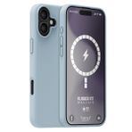 Buff iPhone 16 Plus Magsafe Rubber Fit Silikon Açık Mavi Kılıf