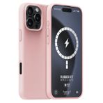 Buff iPhone 16 Pro Magsafe Rubber Fit Silikon Açık Pembe Kılıf
