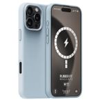 Buff iPhone 16 Pro Max MagSafe Rubber Fit Silikon Açık Mavi Kılıf