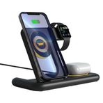 BUFF LABS Buff BL40 5in1 Telefon Watch Kulaklık Tutucu Kablosuz Led Işıklı Hızlı Şarj Standı
