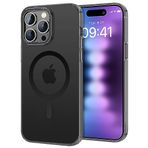 BUFF LABS Buff iPhone 15 Pro Max ile Uyumlu TaoFit Manyetik Yarı Saydam Metal Çerçeve Kılıf (Siyah)