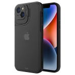 BUFF LABS iPhone 14 Hybrid Corner Kılıf Lens Koruyucu Kamera Pencereli Standlı Kapak (Siyah)