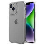 BUFF LABS iPhone 14 Plus Hybrid Corner Kılıf Lens Koruyucu Kamera Pencereli Standlı Kapak (Beyaz)