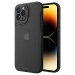 BUFF LABS iPhone 14 Pro Hybrid Corner Kılıf Lens Koruyucu Kamera Pencereli Standlı Kapak (Siyah)