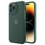 BUFF LABS iPhone 14 Pro Hybrid Corner Kılıf Lens Koruyucu Kamera Pencereli Standlı Kapak (Yeşil)