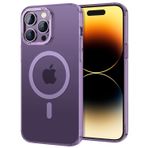 BUFF LABS iPhone 14 Pro TaoFit Manyetik Yarı Saydam Metal Çerçeve Kılıf (Mor)