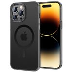 BUFF LABS iPhone 14 Pro TaoFit Manyetik Yarı Saydam Metal Çerçeve Kılıf (Siyah)