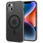 BUFF LABS iPhone 14 TaoFit Manyetik Yarı Saydam Metal Çerçeve Kılıf (Siyah)