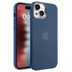 BUFF LABS iPhone 15 ile Uyumlu New Corner Kamera Kapaklı Standlı Kılıf (Mavi)