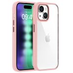 BUFF LABS iPhone 15 Plus ile Uyumlu New Air Bumper Kılıf, Koruyucu Telefon Kılıfı (Pembe)